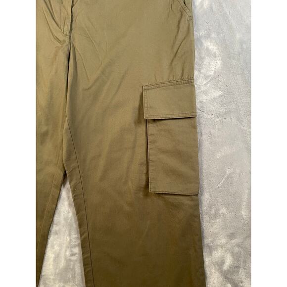 NWT wide leg cargo army green pants utility casual 10 Large H&M menswear baggy - Picture 3 of 11